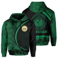 Hawaii Polynesian Hoodie Green Round Style Unisex Green - Polynesian Pride