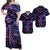 Hawaiian Matching Dress and Hawaiian Shirt Polynesian Spearhead Purple Galaxy RLT14 - Polynesian Pride