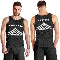 Hawaii Mauna Kea Polynesian Men's Tank Top White White - Polynesian Pride