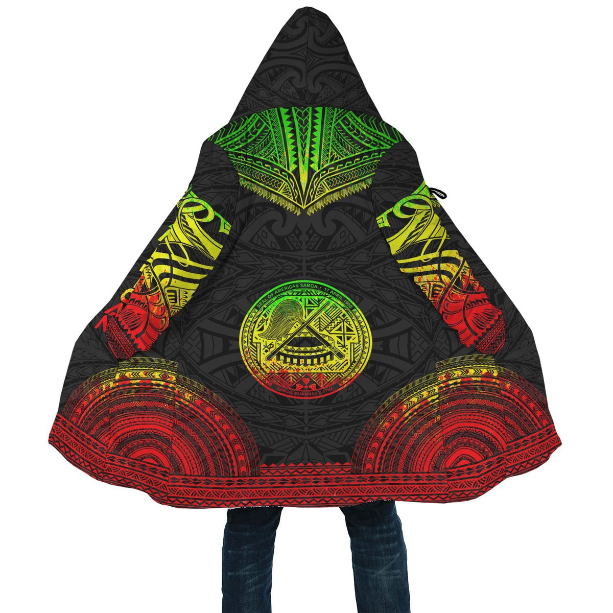 American Samoa Polynesian Chief Cloak - Reggae Version - Polynesian Pride