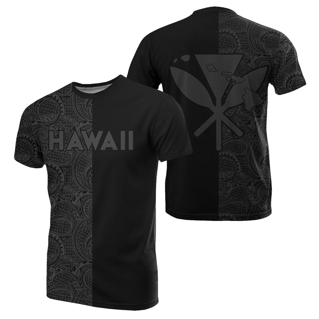 Hawaii Kanaka Polynesian T Shirt The Half Grey Unisex Grey - Polynesian Pride