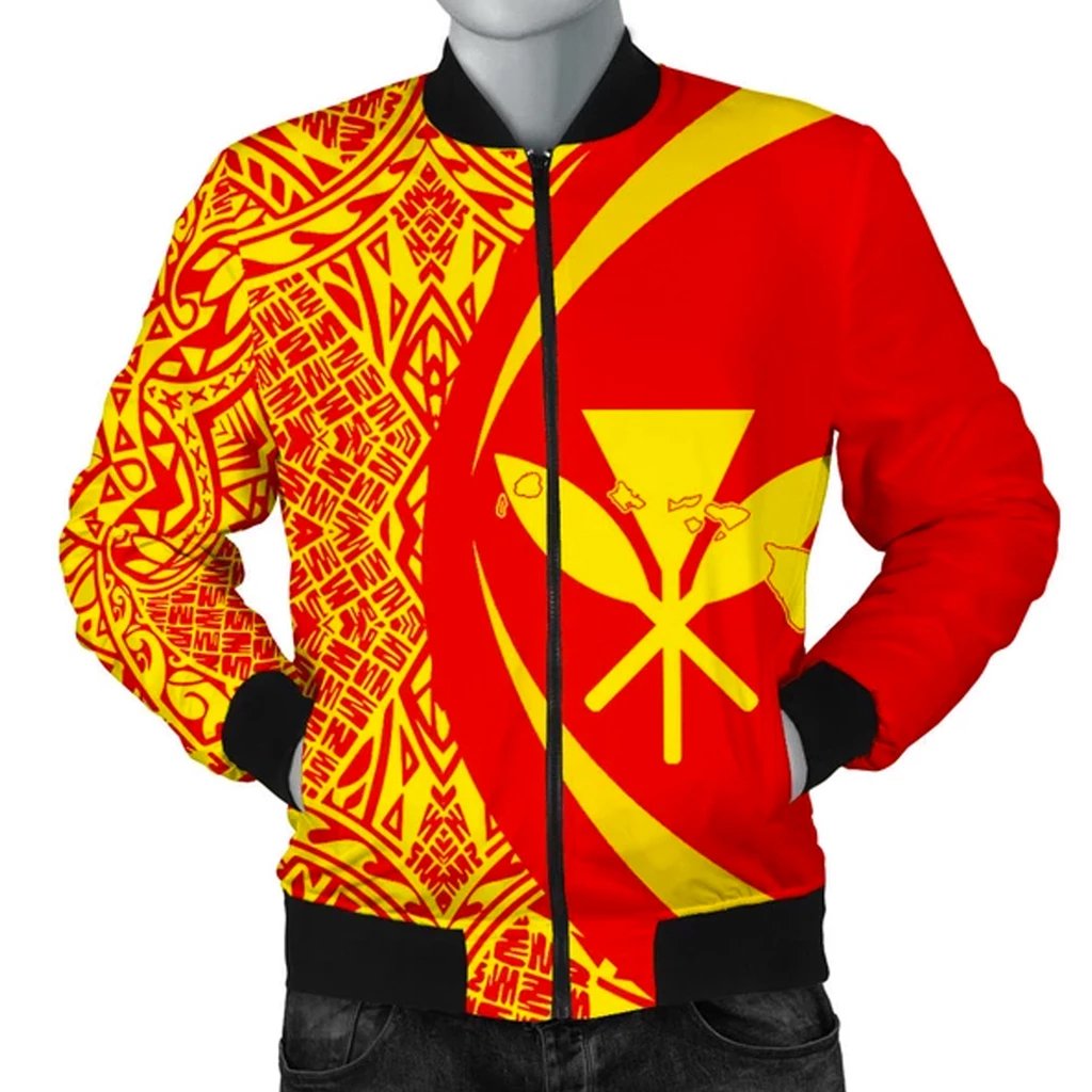 Kanaka Mauna Kea Polynesian Women's Bomber Jacket - Circle Style White - Polynesian Pride