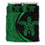 Hawaiian Hibiscus Turtle Polynesian Bedding Set-Circle Style Green Black - Polynesian Pride