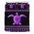 Hawaiian Hibiscus Turtle Polynesian Bedding Sets - Purple Version Black - Polynesian Pride