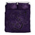 Hawaiian Plumeria Polynesian Bedding Set Premium Violet Black - Polynesian Pride