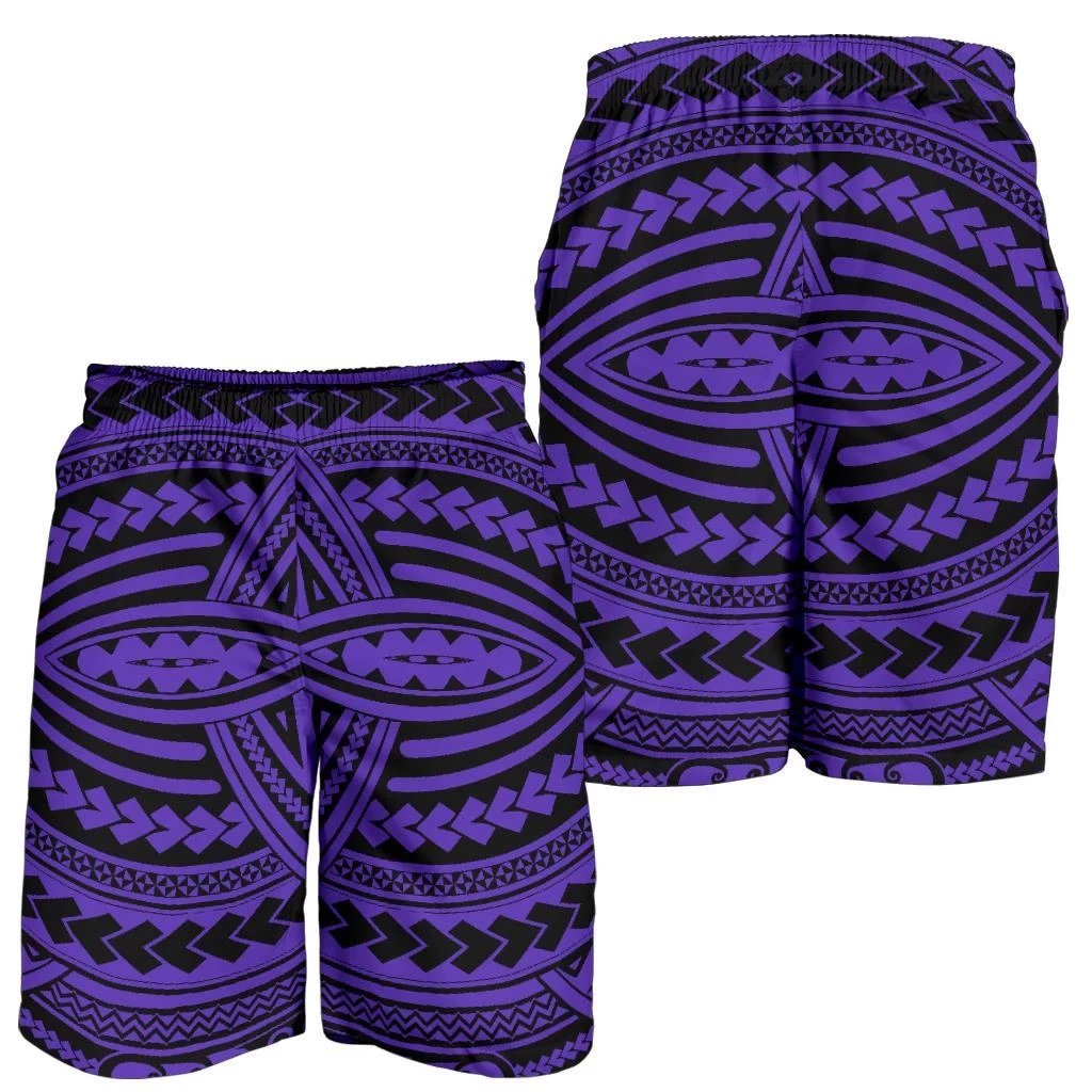 Polynesian Seamless Violet Men's Short Men's Shorts Violet - Polynesian Pride