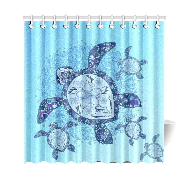 Big Turtle Shower Curtain - Polynesian Pride