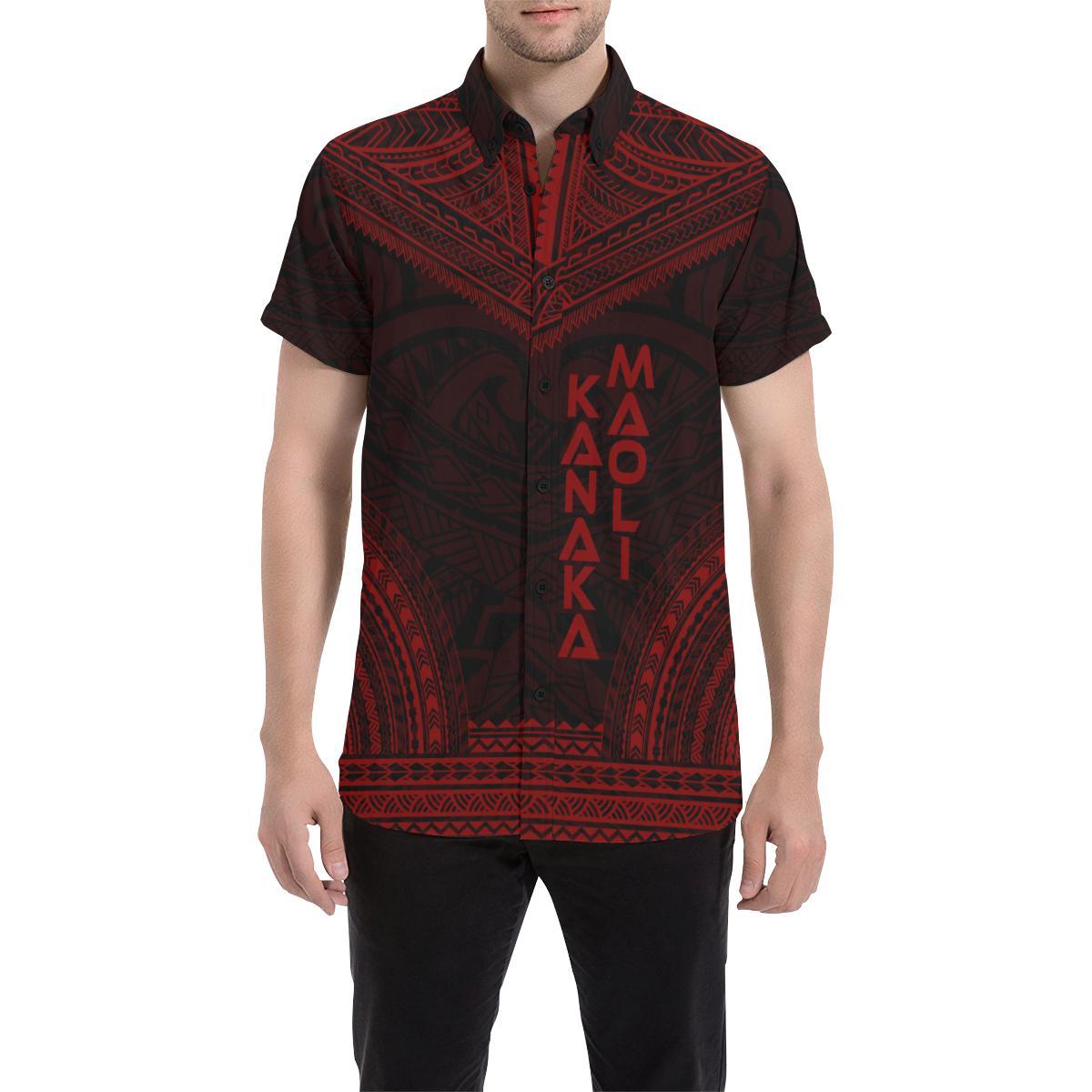 Kanaka Maoli Polynesian Chief Shirt - Red Version - Polynesian Pride