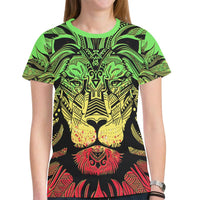 Polynesian T Shirt Polynesian Lion Tattoo Style Reggae Style - Polynesian Pride
