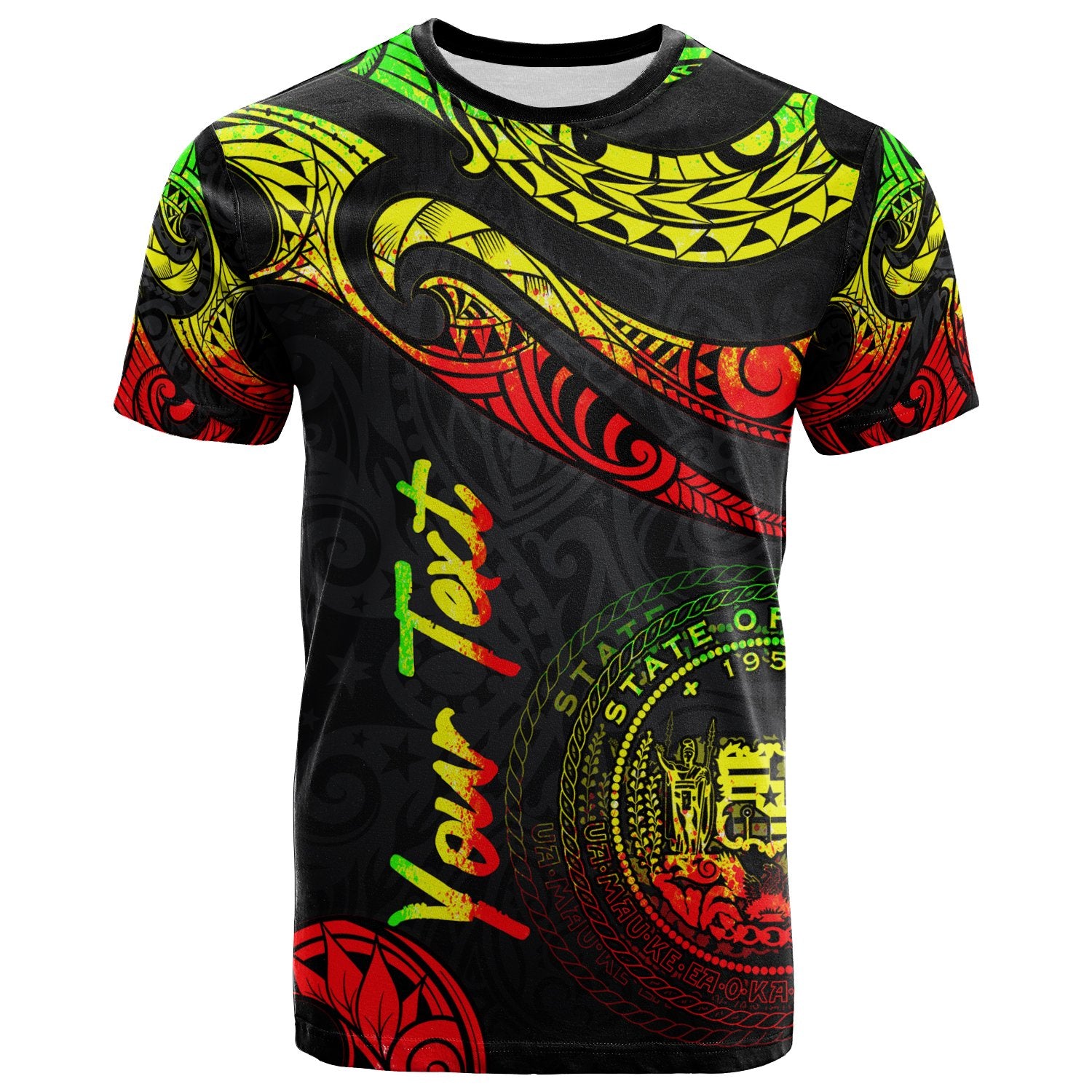 Hawaii Polynesian Custom T Shirt Polynesian Tattoo Reggae Version Unisex Reggae - Polynesian Pride