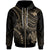 Papua New Guinea Custom Zip up Hoodie Gold Turtle Unisex Gold - Polynesian Pride