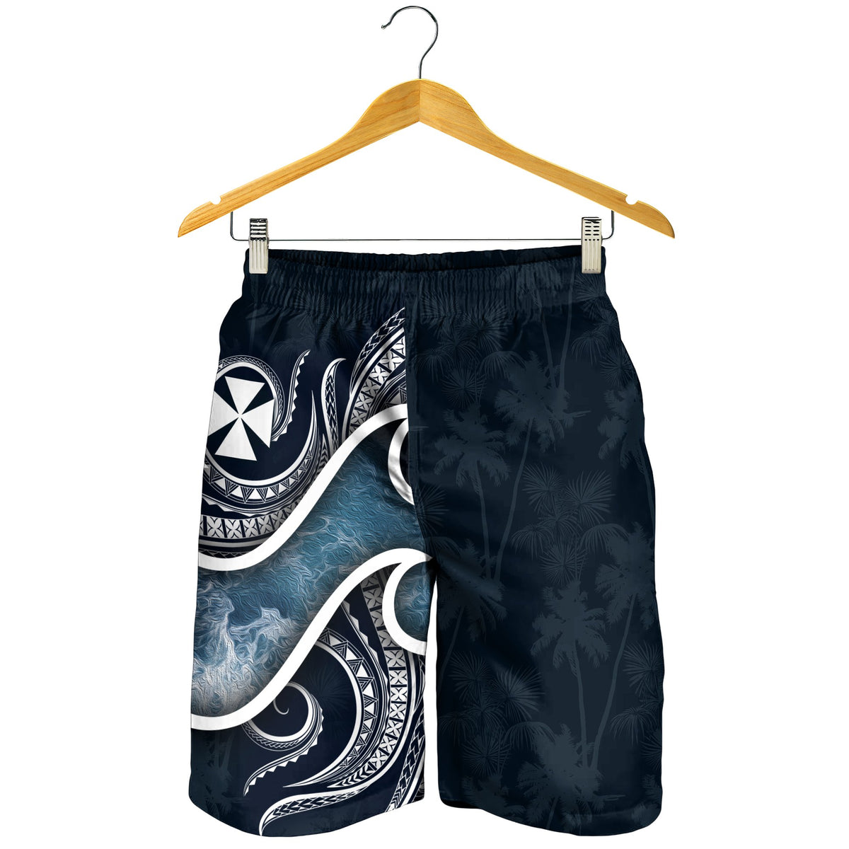 Wallis and Futuna Polynesian Men's Shorts - Ocean Style - Polynesian Pride