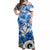 Hawaii Matching Dress and Hawaiian Shirt Polynesian and Blue Hibiscus LT13 - Polynesian Pride