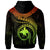 Papua New Guinea Polynesian Custom Zip up Hoodie Papua New Guinea Waves (Reggae) - Polynesian Pride