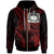 Samoa Custom Zip up Hoodie Red Turtle Unisex Red - Polynesian Pride