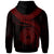 American Samoa Polynesian Custom Zip up Hoodie American Samoan Waves (Red) - Polynesian Pride