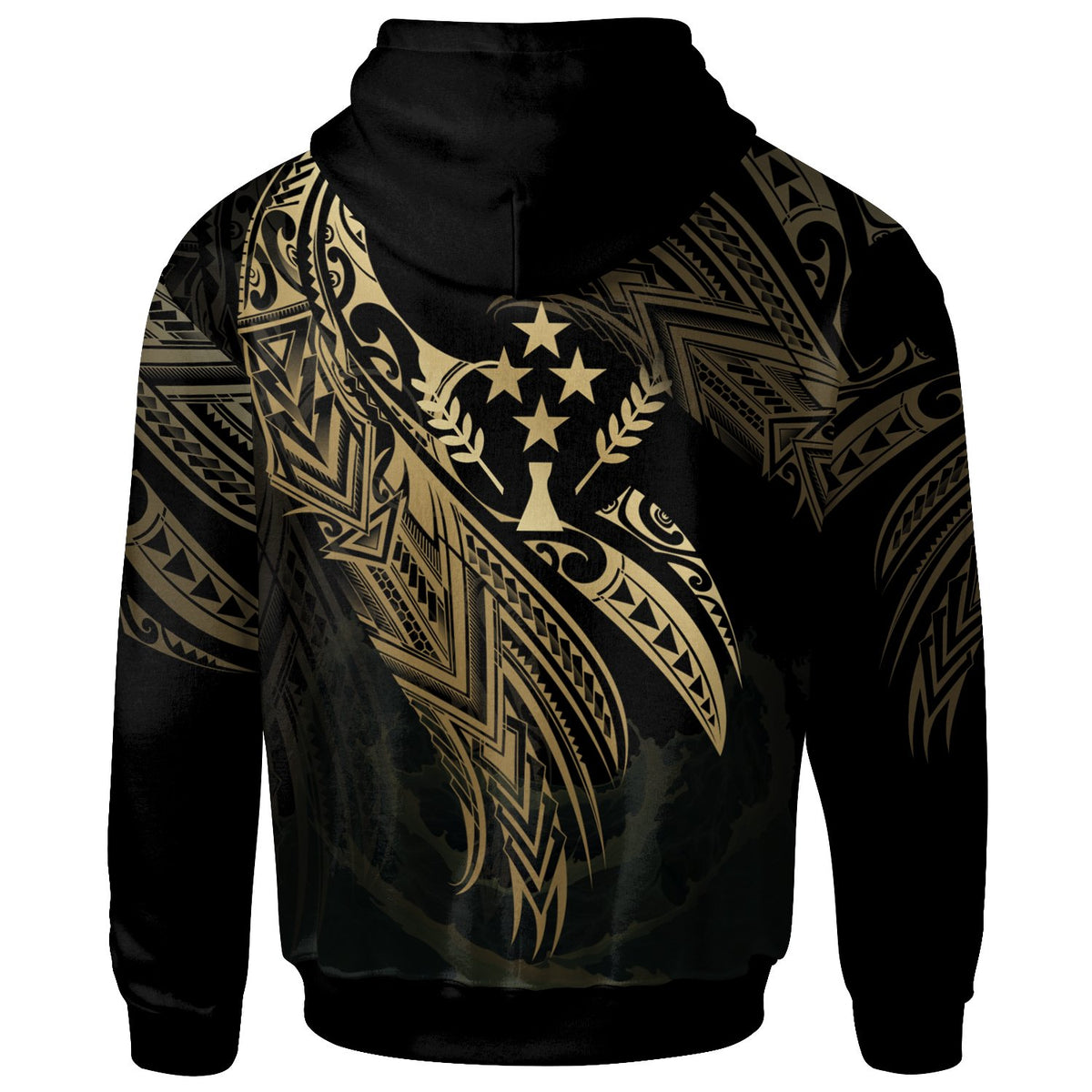 Kosrae Micronesia Zip Hoodie Legend Gold Version - Polynesian Pride