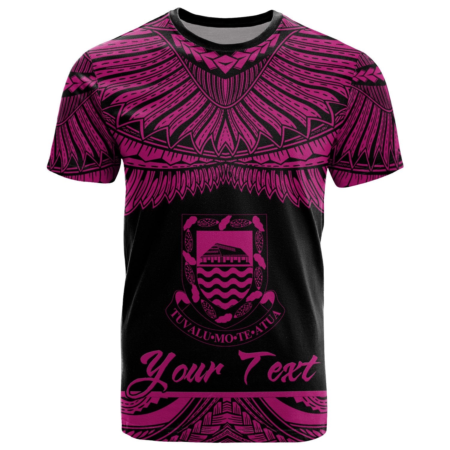 Tuvalu Polynesian Custom T Shirt Tuvaluan Pride Pink Version Unisex Pink - Polynesian Pride