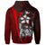 Samoa Polynesian Custom Zip up Hoodie Red Turtle with Hook - Polynesian Pride