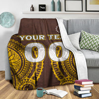 (Custom Personalised) Cook Islands Kukis Blanket - Tribal Pattern - LT12 - Polynesian Pride