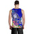 Fiji Custom Personalised Men's Tank Top - Turtle Plumeria (Blue) - Polynesian Pride