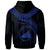 Tokelau Polynesian Custom Zip up Hoodie Tokelau Waves (Blue) - Polynesian Pride