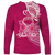 (Custom Personalised) Breast Cancer Pink Ribbon Butterfly Polynesian Pink Version Long Sleeve Shirt - LT12 - Polynesian Pride