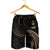 Guam Polynesian Men's Short - Gold Tribal Wave - Polynesian Pride