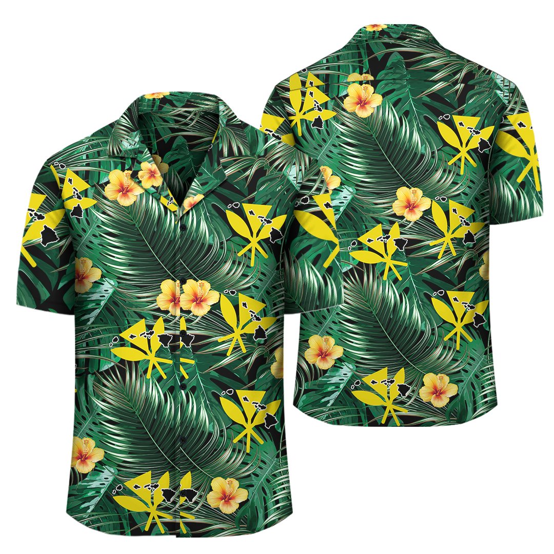 Hawaii Map Kanaka Tropical Summer Style Hawaiian Shirt Unisex - Polynesian Pride