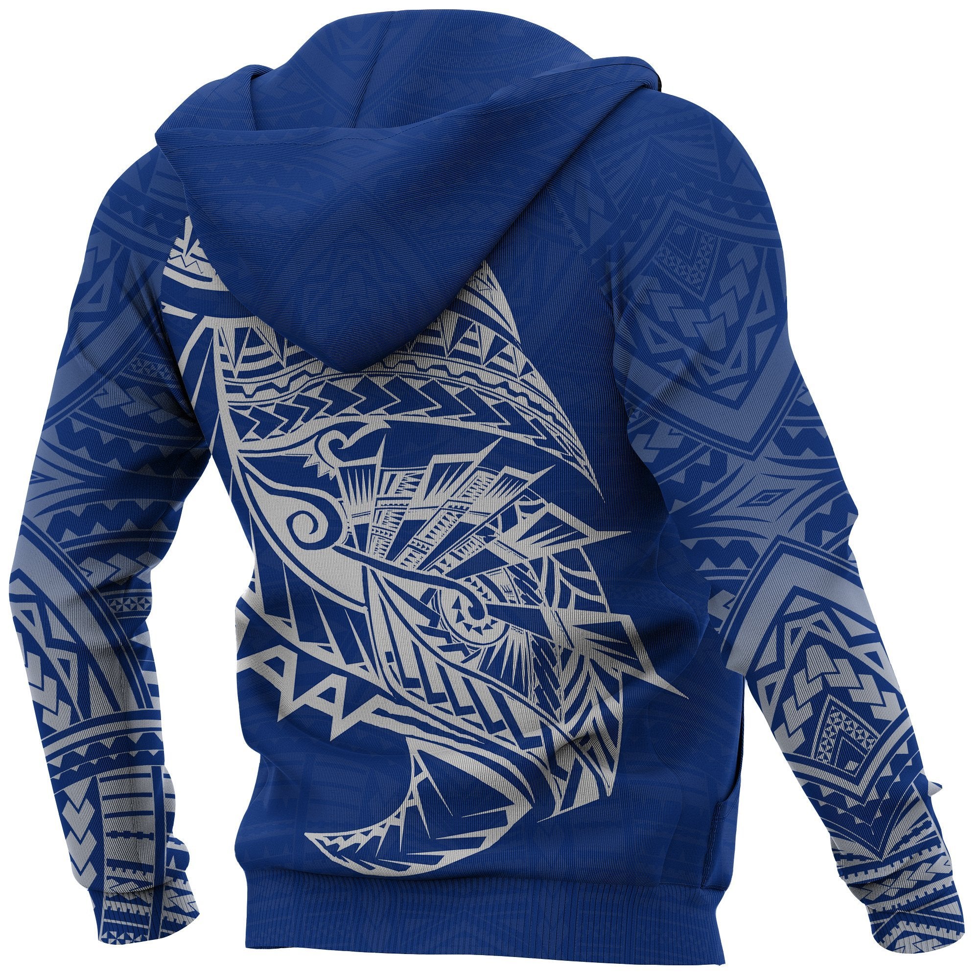 Samoa Rugby Hoodie Samoa Coat of Arms Polynesian Tattoo Style - Polynesian Pride