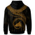 Tokelau Polynesian Custom Zip up Hoodie Tokelau Waves (Golden) - Polynesian Pride