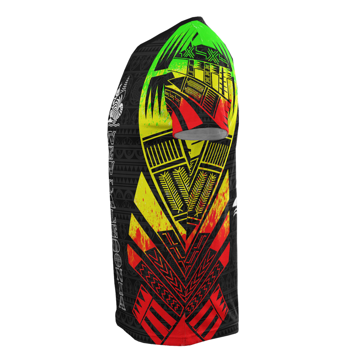 New Caledonia T Shirt New Caledonia Coat Of Arms Polynesian Tattoo Reggae Style - Polynesian Pride