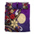 Palau Polynesian Bedding Set - Tribal Flower With Special Turtles Purple Color - Polynesian Pride