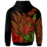 Polynesian Hawaii Custom Zip up Hoodie Ohia Lehua - Polynesian Pride