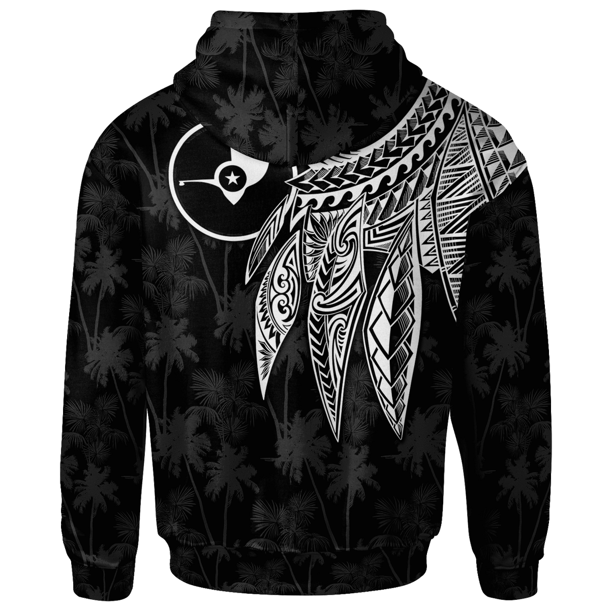 Yap Custom Hoodie Polynesian Wings (White) - Polynesian Pride
