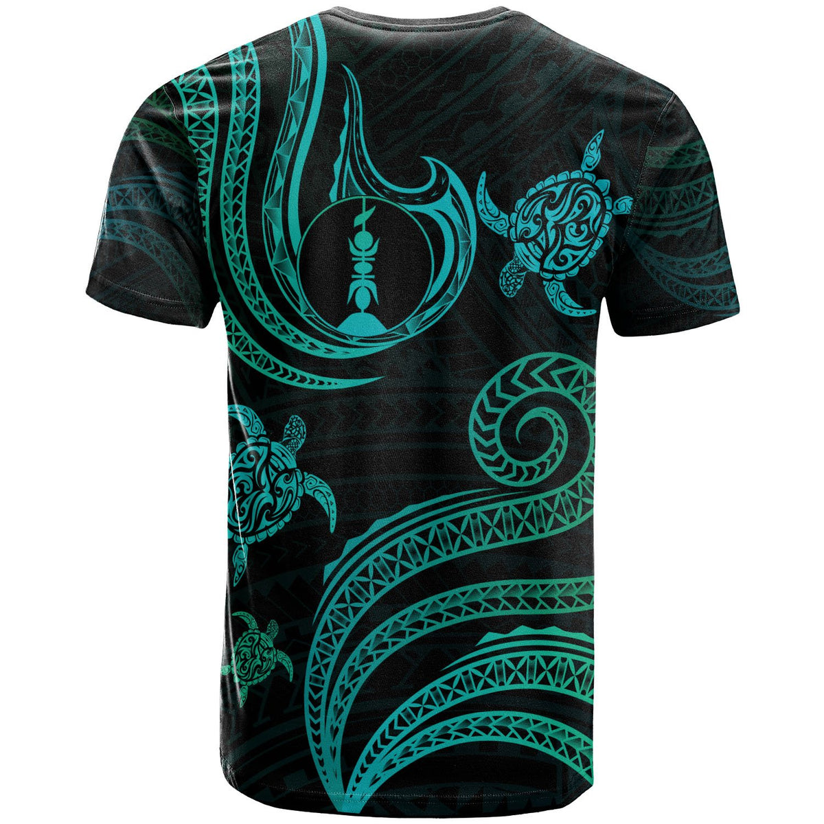 New Caledonia Custom T Shirt Polynesian Turtle With Pattern - Polynesian Pride