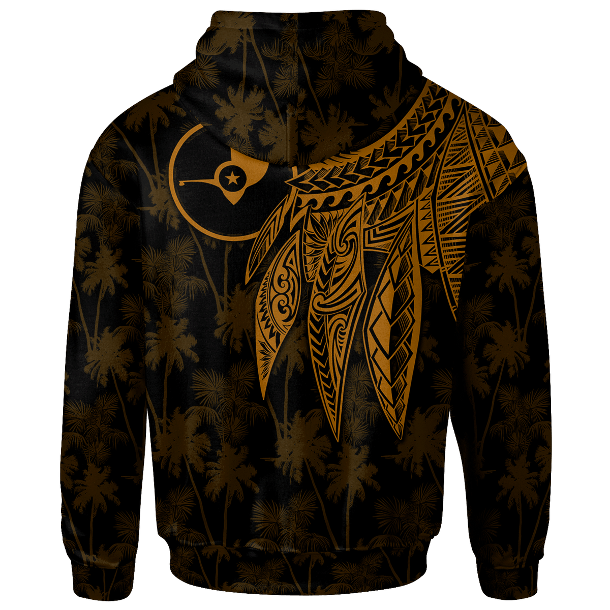 Yap Hoodie Polynesian Wings (Golden) - Polynesian Pride