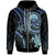 Federated States of Micronesia Custom Zip up Hoodie Coat of Arm with Blue Turtle Unisex Blue - Polynesian Pride