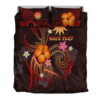 Nauru Polynesian Personalised Bedding Set - Legend of Nauru (Red) - Polynesian Pride