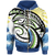 Polynesian Zip up Hoodie Dawn Sea Waves Pattern Unisex Blue - Polynesian Pride