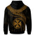 Wallis and Futuna Polynesian Custom Hoodie Wallis and Futuna Waves (Golden) - Polynesian Pride