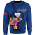 Philippines Polynesian Custom Personalised Sweater - Floral With Seal Blue Unisex Blue - Polynesian Pride