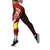 New Caledonia Polynesian Legging - Coat Of Arm With Hibiscus Red - Polynesian Pride