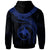 Papua New Guinea Polynesian Custom Hoodie Papua New Guinea Waves (Blue) - Polynesian Pride