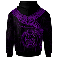 Polynesian Hawaii Hoodie Maui Polynesian Waves (Purple) - Polynesian Pride