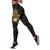 Nauru Polynesian Women's Leggings - Gold Pineapple Black - Polynesian Pride