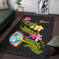 Guam Polynesian Area Rug - Plumeria Tribal - Polynesian Pride