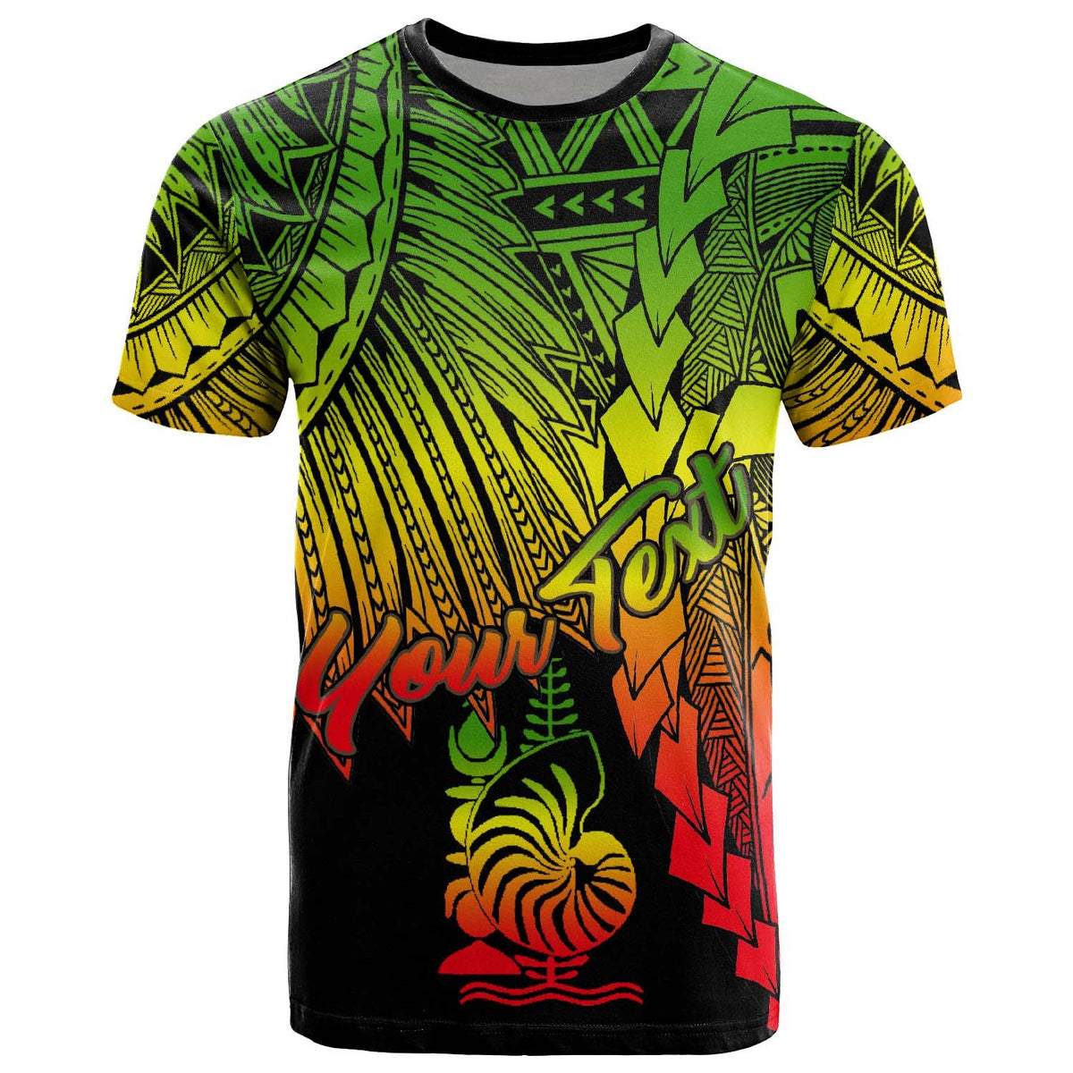 New Caledonia Polynesian Custom T Shirt Tribal Wave Tattoo Reggae Unisex Reggae - Polynesian Pride