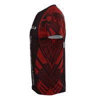 Society Islands T Shirt Society Islands Flag Polynesian Tattoo Red Style - Polynesian Pride