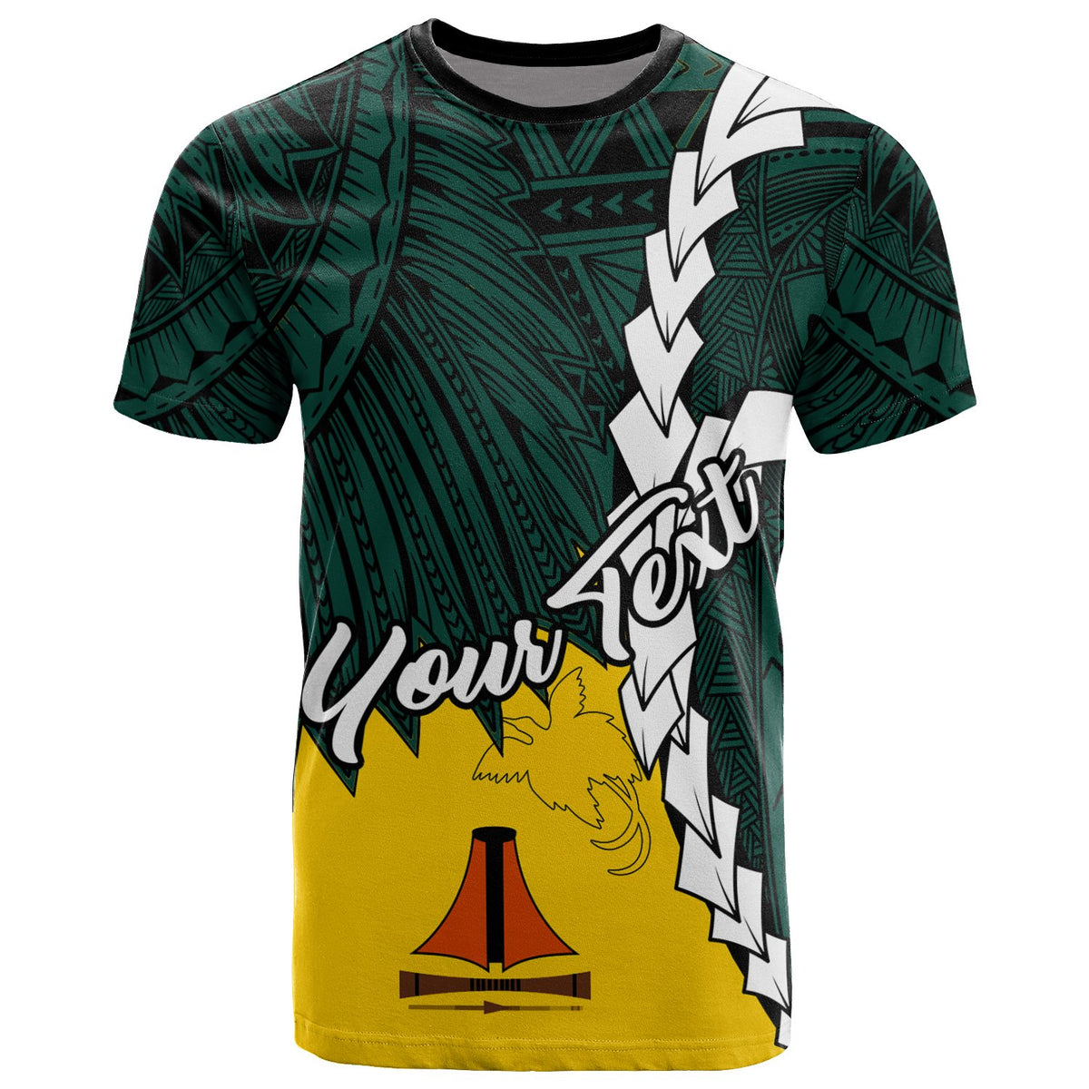 Papua New Guinea Jiwaka Province Polynesian Custom T Shirt Tribal Wave Tattoo Unisex YELLOW - Polynesian Pride